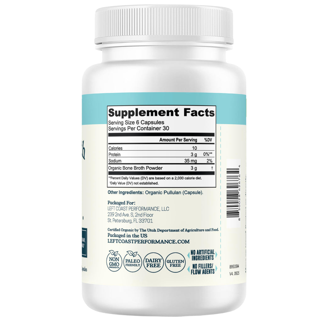 Bone Broth Capsules with Collagen, 180 Capsules Y497