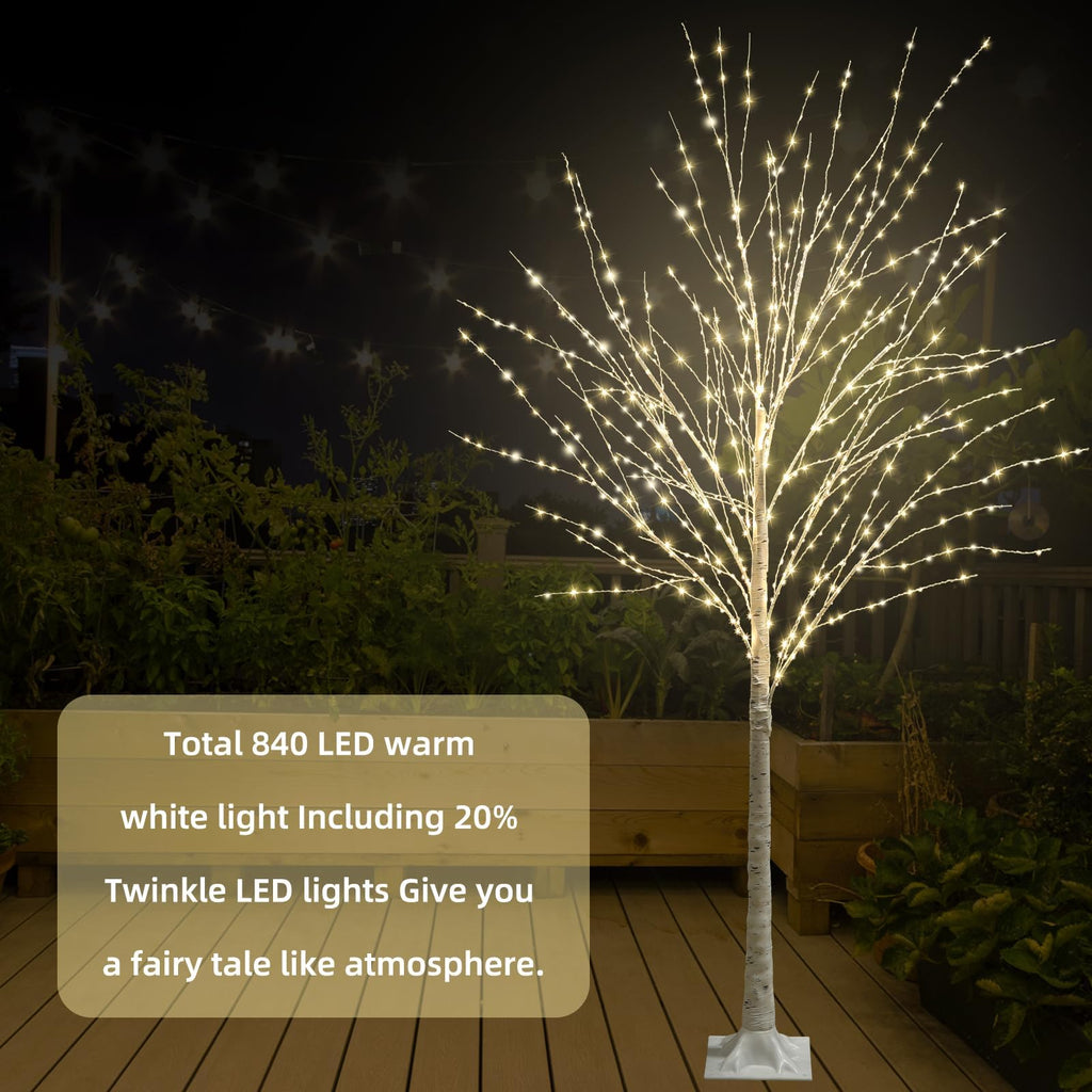 6FT Lighted Birch Tree S700