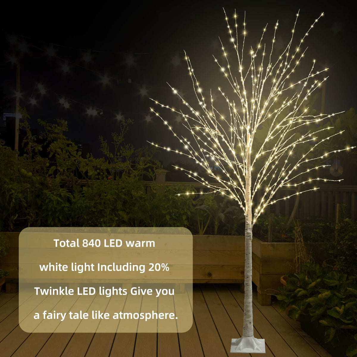 6FT Lighted Birch Tree S700