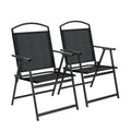 Folding Outdoor Chairs Set of 2 Black H4412