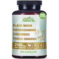 Organic Black Maca Root Ashwagandha Fenugreek Panax Ginseng Capsules Y99207