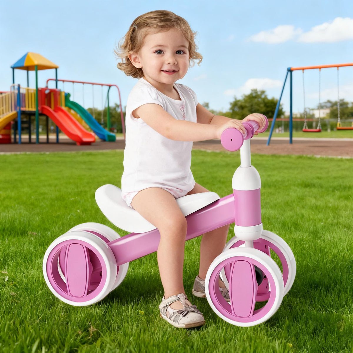 Balance Bike 4 Silent Wheels Soft Seat E923389