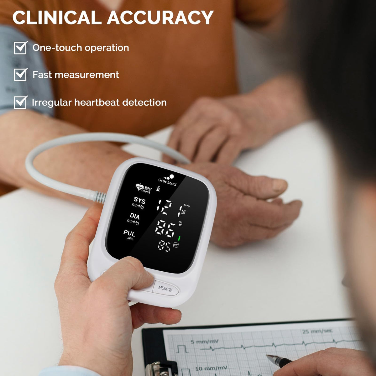 Automatic Upper Arm Blood Pressure Monitor with Adjustable 8.7"-16.5" Cuff I595238
