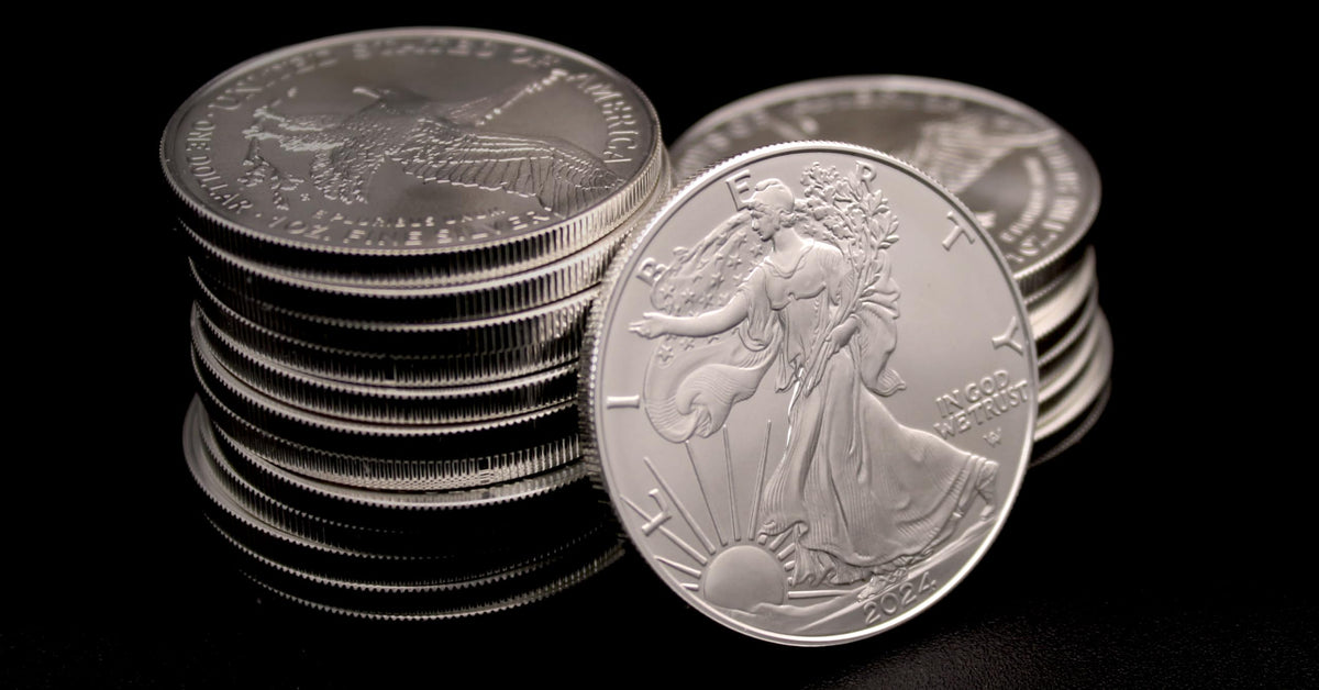 10 1 oz American Silver Eagles Coins O156