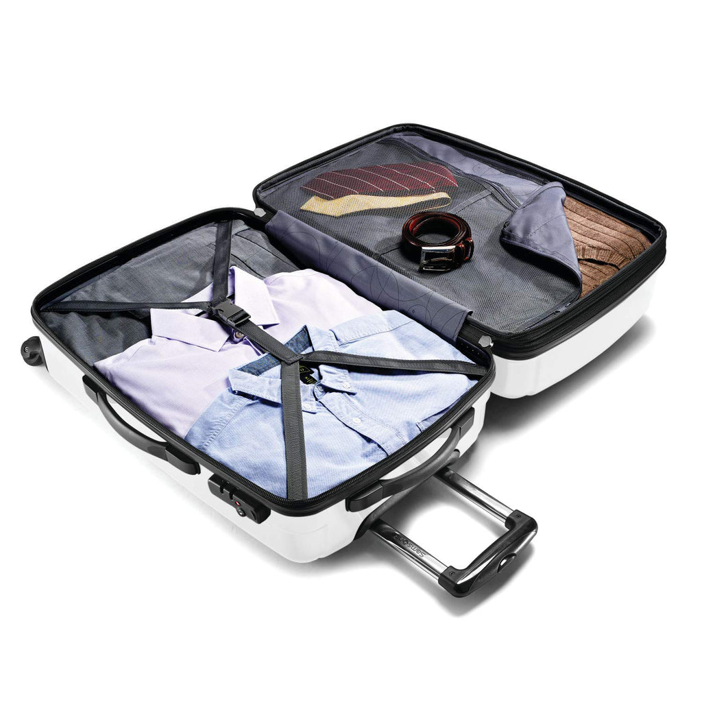 Hardside Luggage with Spinner Wheels, Carry-On 20-Inch, Brushed White J2106
