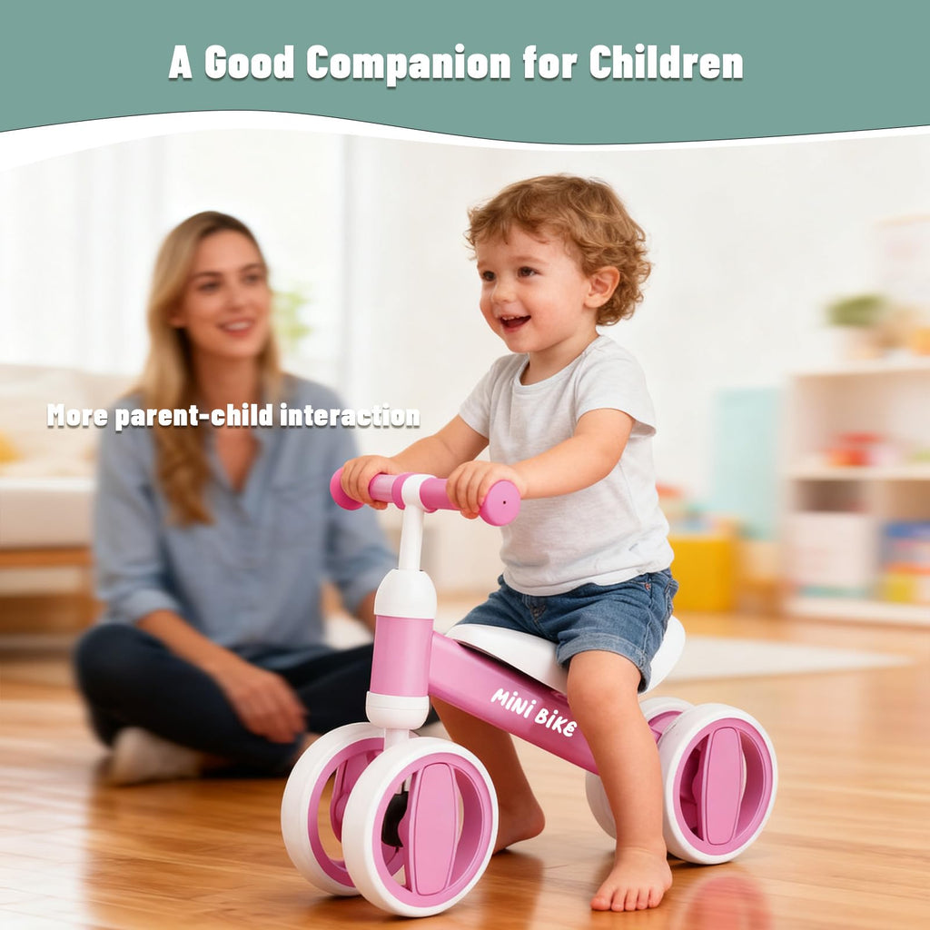 Balance Bike 4 Silent Wheels Soft Seat E923389