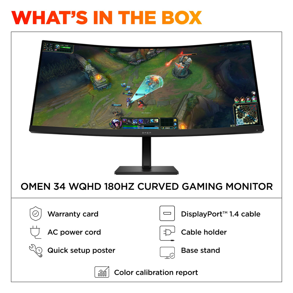 34 inch WQHD 180Hz Curved Gaming Monitor P3898