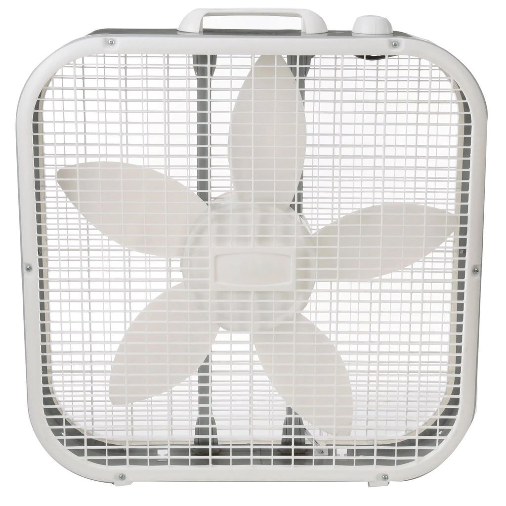 20" Weather Resistant Box Fan, 3-Speeds, White F5444