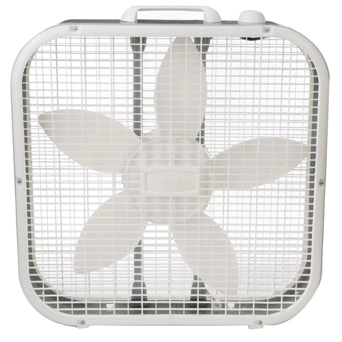 20" Weather Resistant Box Fan, 3-Speeds, White F5444