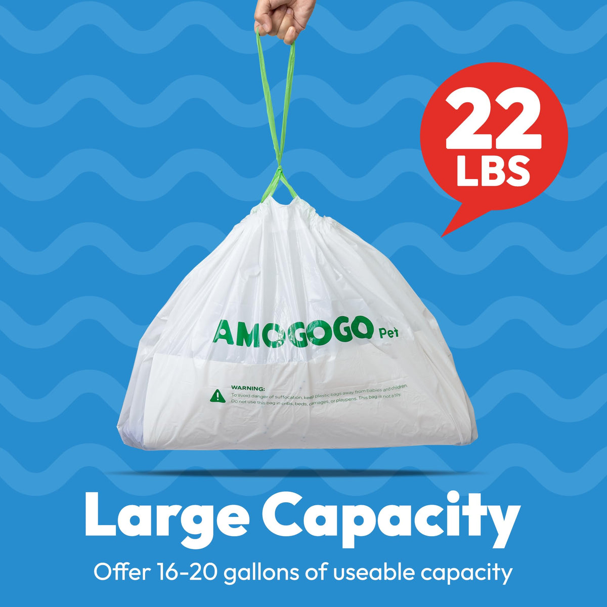 20 Pack Cat Litter Bags with Drawstring X326