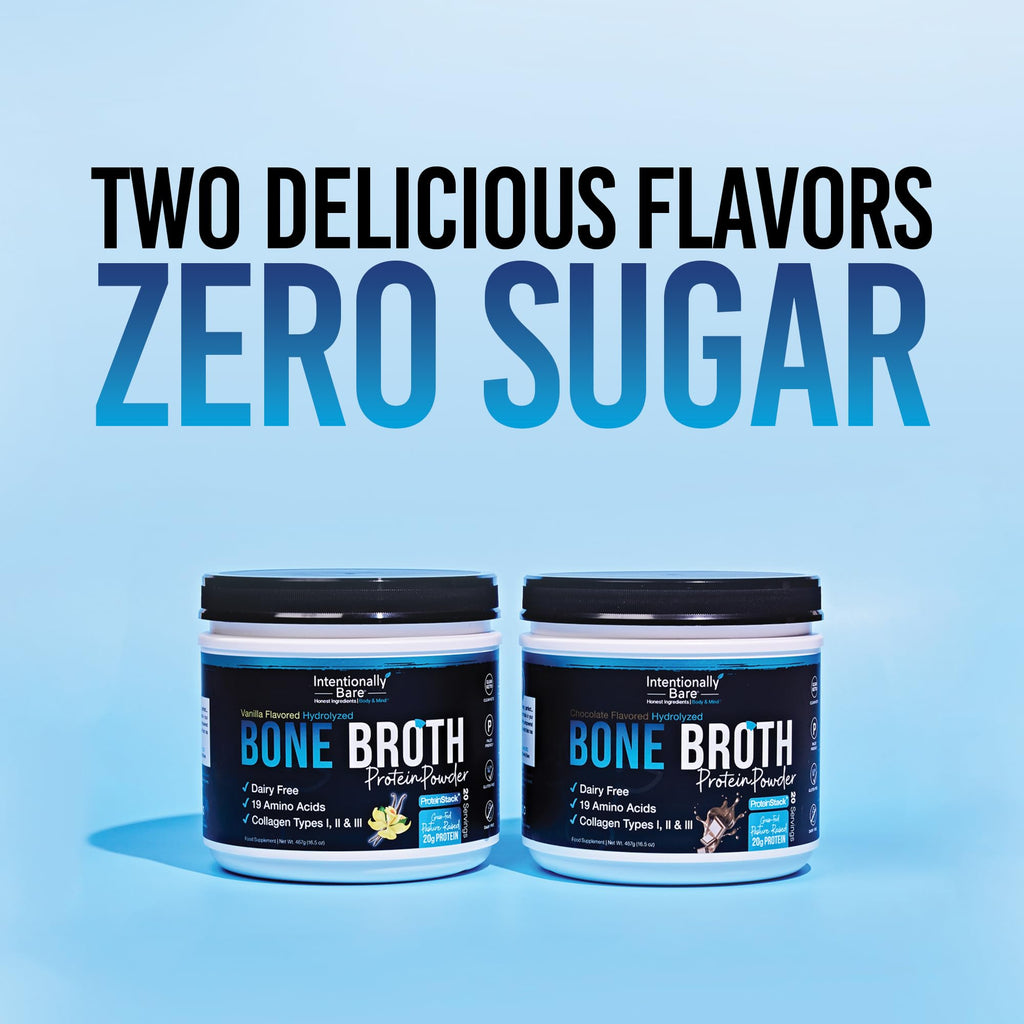 Grass-fed Vanilla Bone Broth Protein Powder 16.5oz W2463