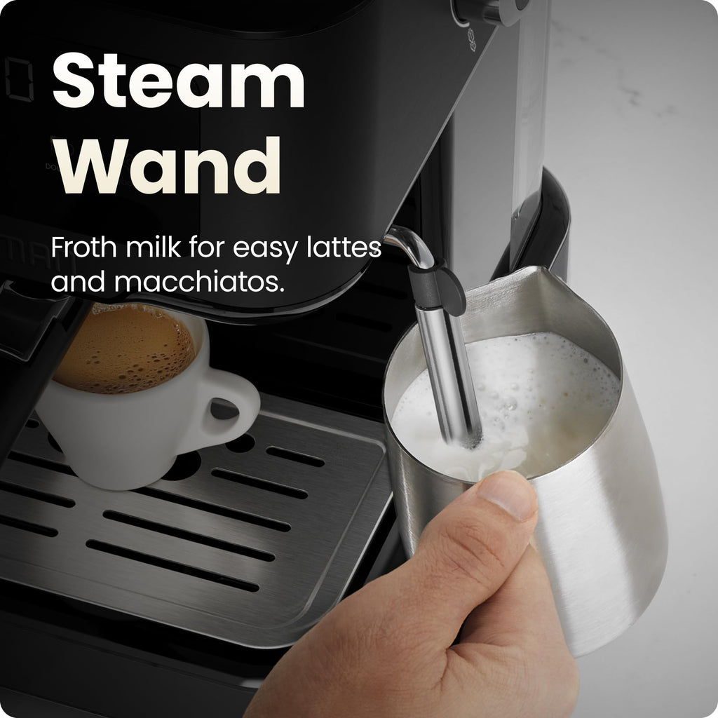 15 Bar Digital Espresso Machine with Steam Wand A80756