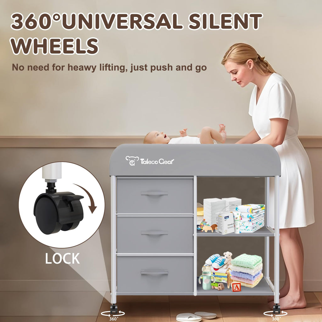 Portable Baby Changing Table with 3 Storage Baskets Z443