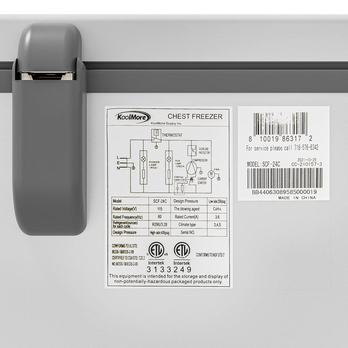 White Chest Freezer Y330