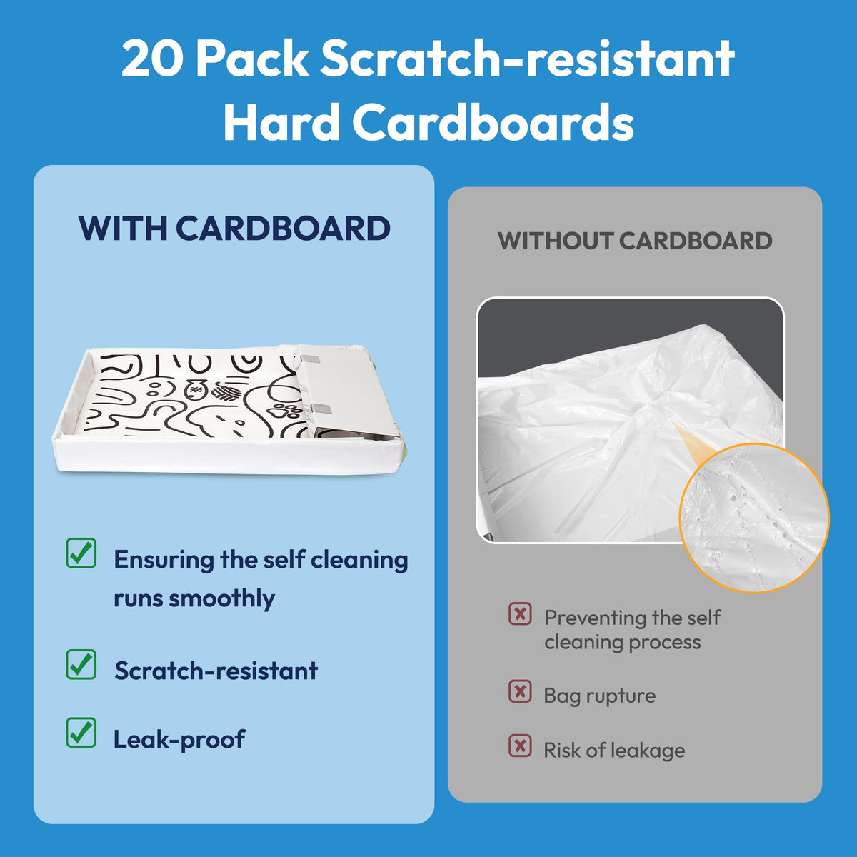 20 Pack Cat Litter Bags with Drawstring X326