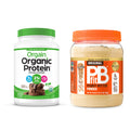 Organic Vegan Protein Powder, Chocolate Fudge 2 lbs + Original 30 oz G901