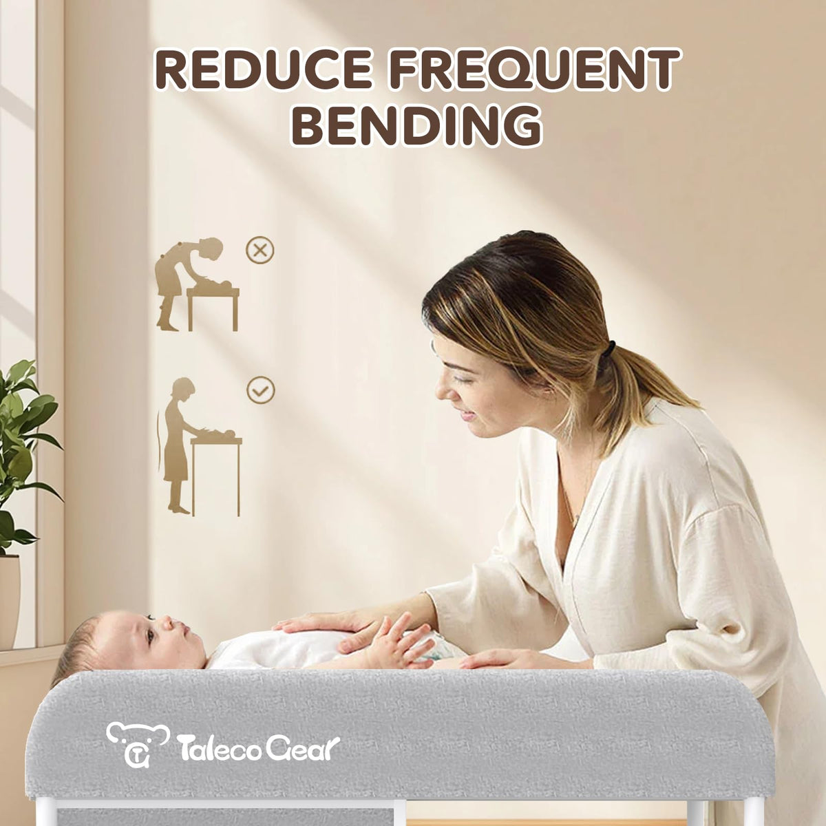 Portable Baby Changing Table with 3 Storage Baskets Z443