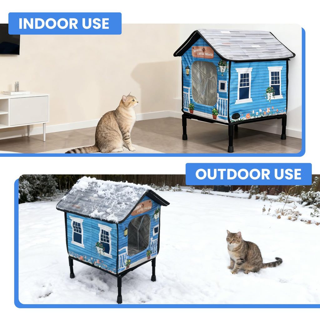 Heated Cat House with Dual Escape Doors L101690