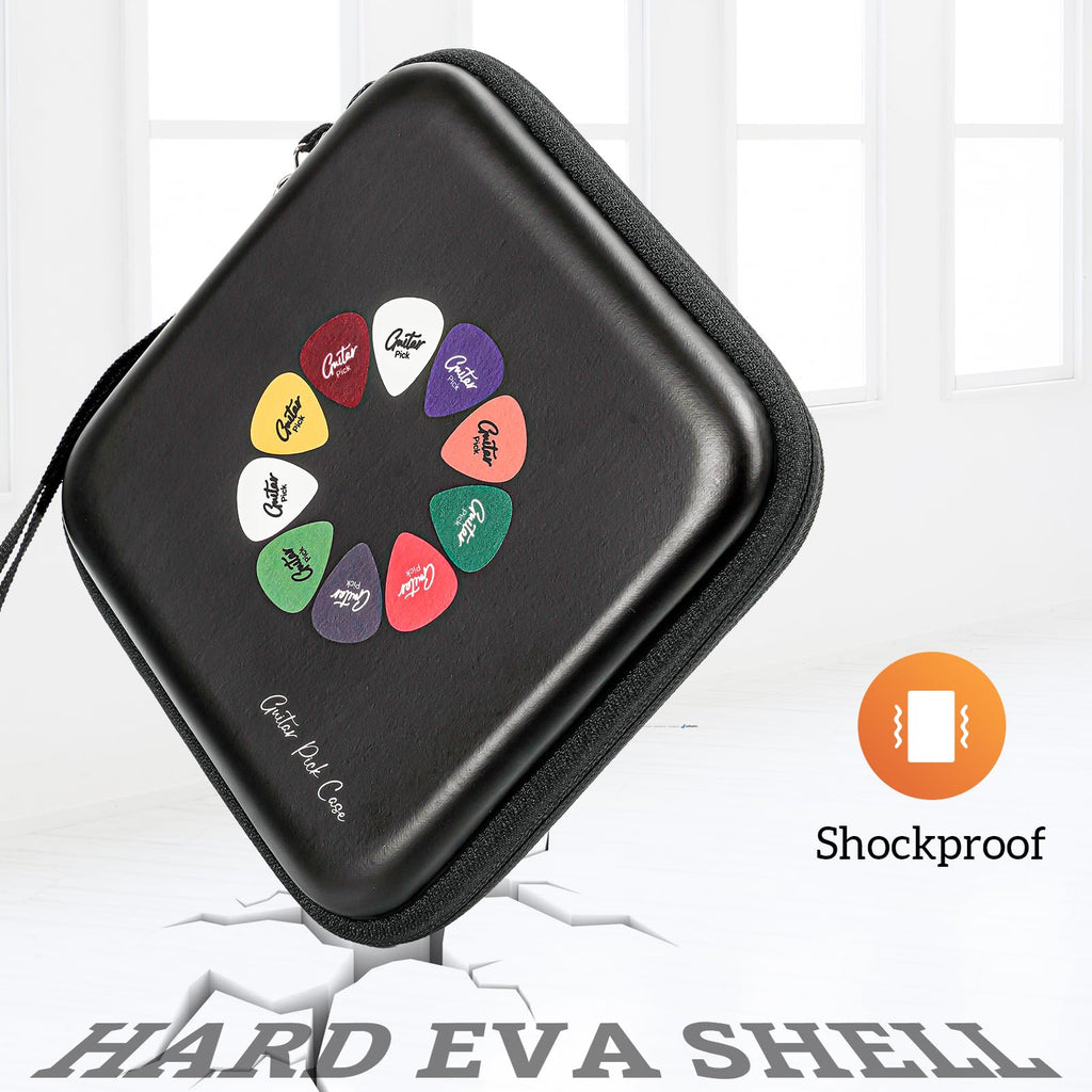 Black Guitar Pick Case Holds 84 pcs Picks Y505