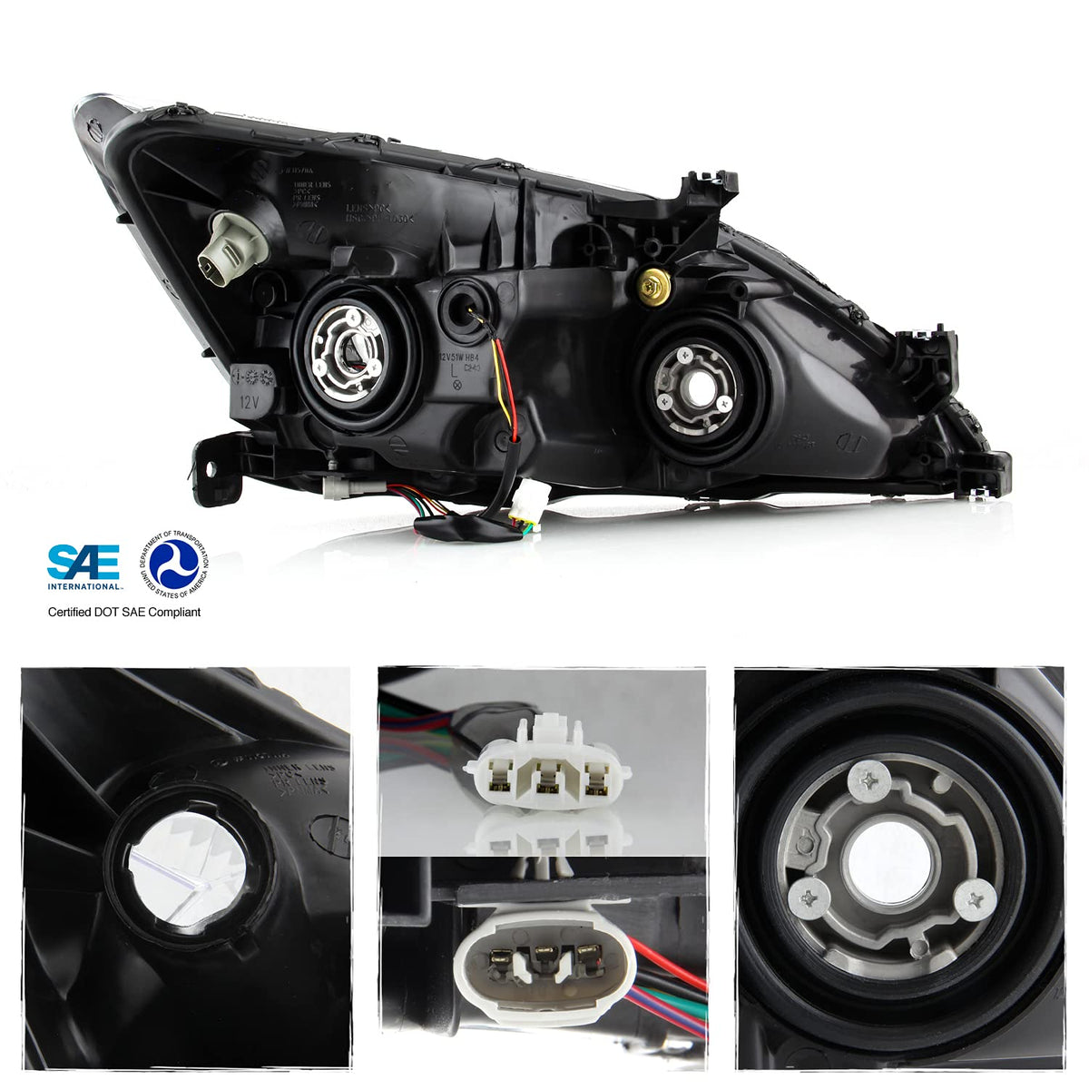 Black Headlights Pair P75065