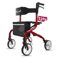 Lightweight Foldable Rollator Walker with Seat and 8" Rubber Wheels H481