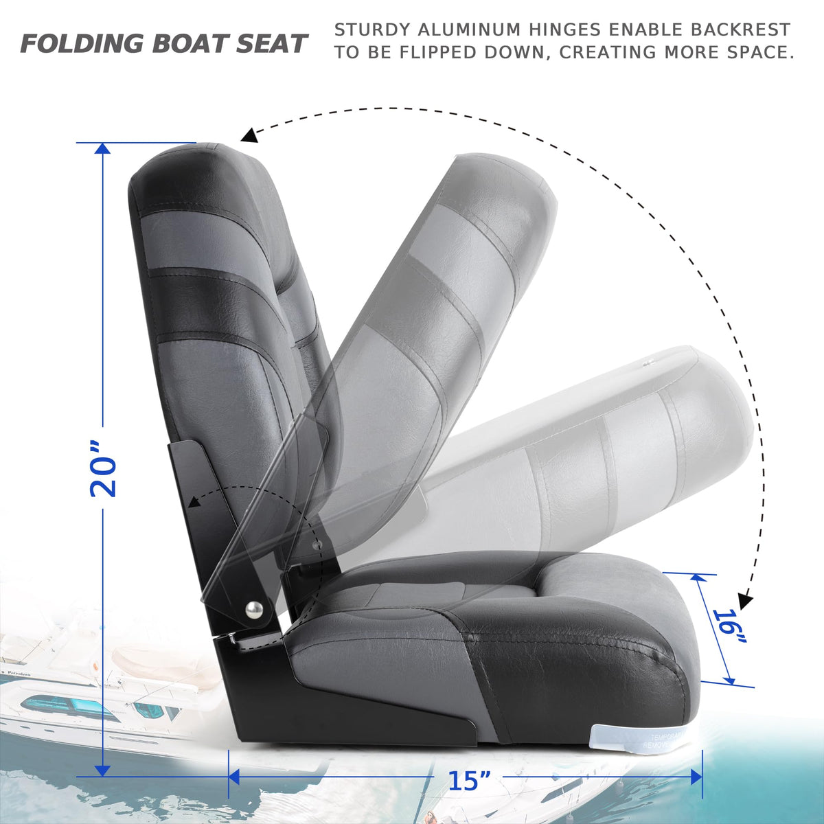 Low Back Folding Boat Seat 2 Pack O20543