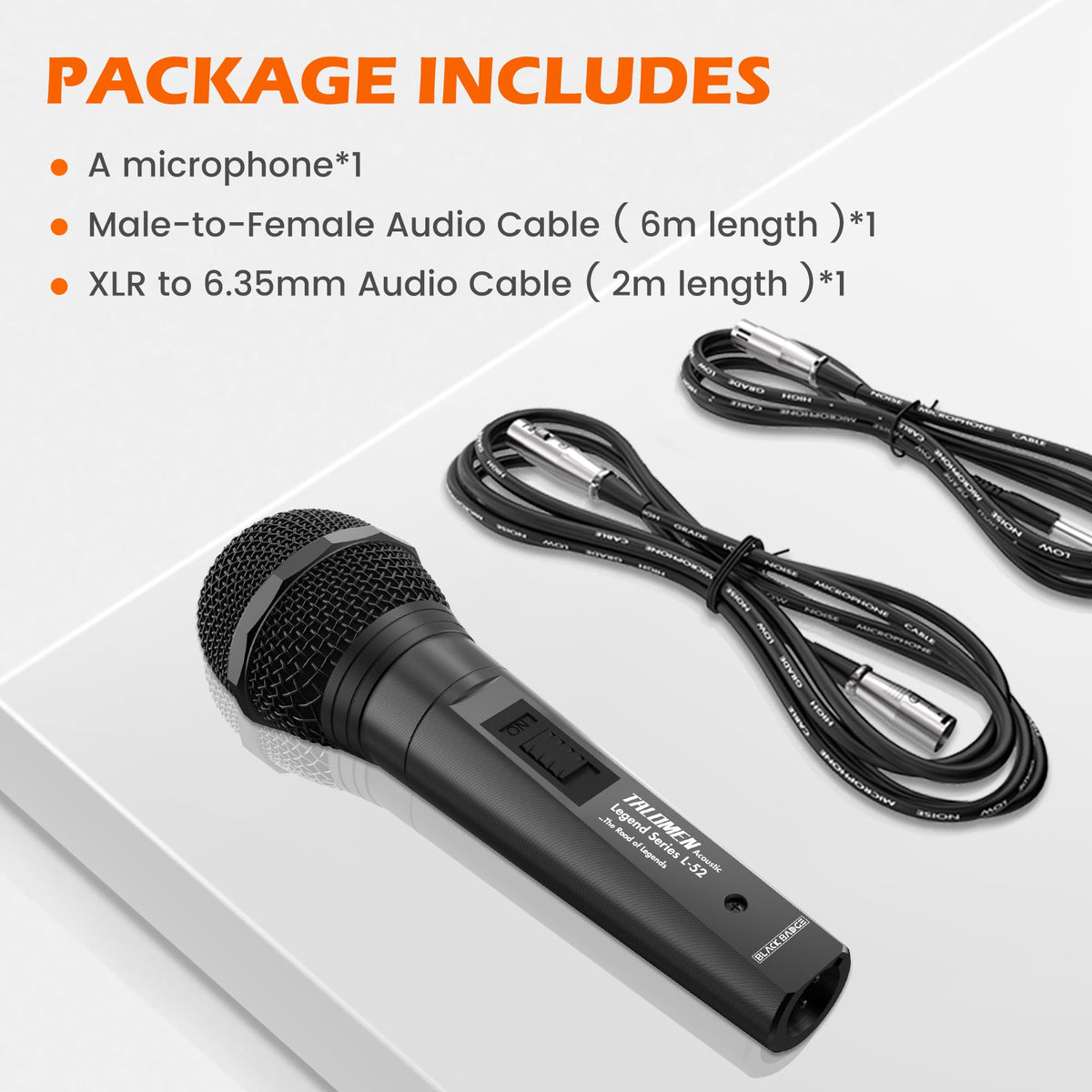 Wired Dynamic Vocal Microphone with XLR Cable H351120