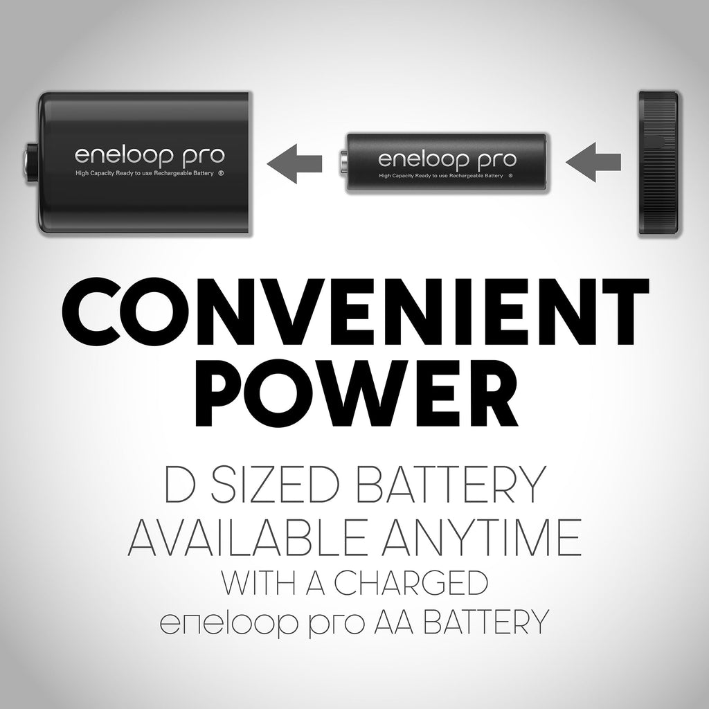 D Size Battery Adapters AA Ni-MH Rechargeable Batteries, 2 Pack H731