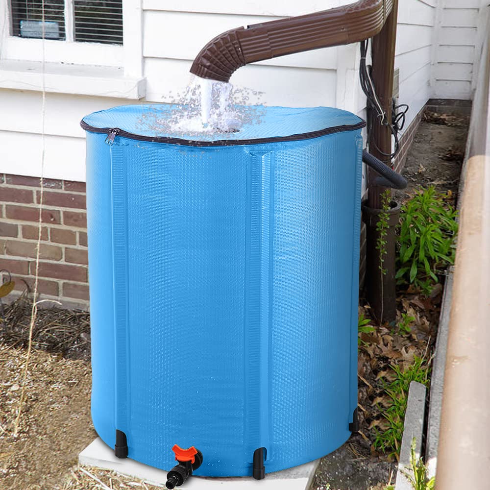 50 Gallon Blue Collapsible Rain Barrel O6292