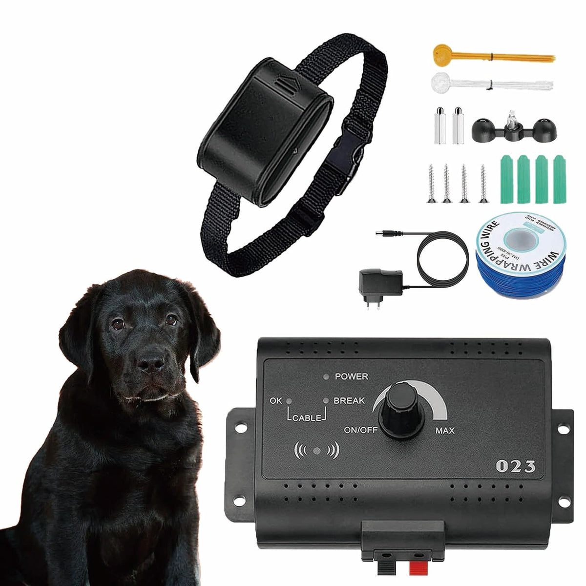 Electronic Dog Fence, In-ground/Aboveground Pet Containment System, Waterproof Training Collar M30190