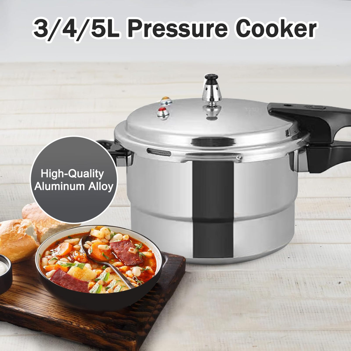 3 Quart Aluminum Pressure Cooker T4564