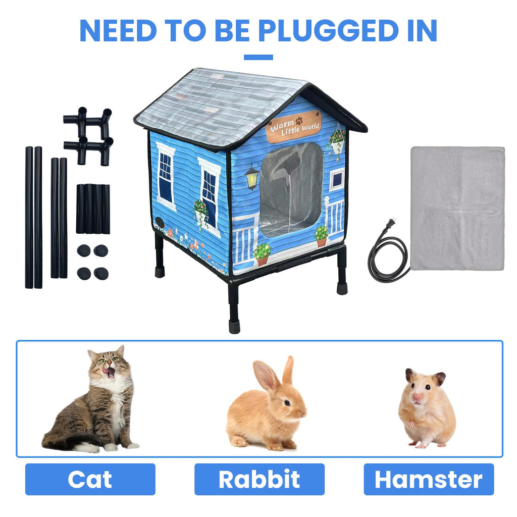 Heated Cat House with Dual Escape Doors L101690
