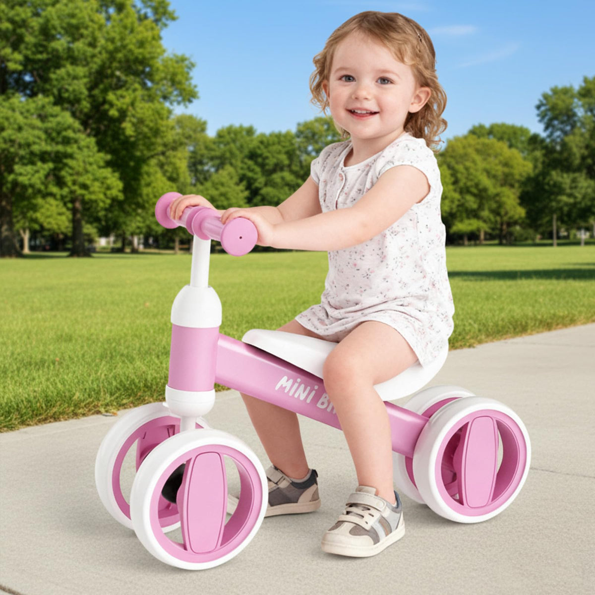 Balance Bike 4 Silent Wheels Soft Seat E923389