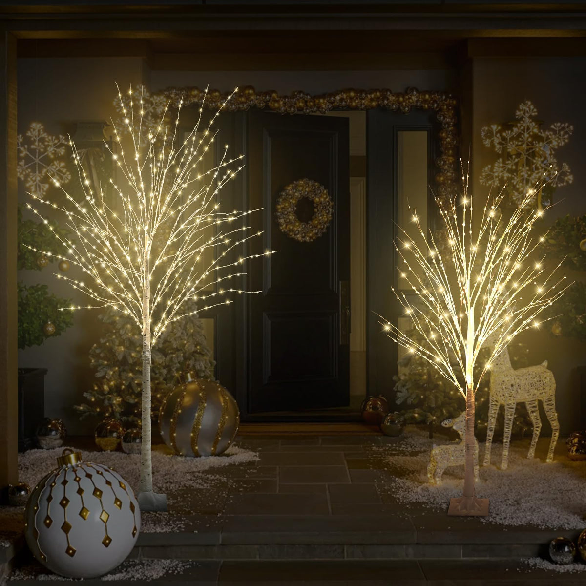 6FT Lighted Birch Tree S700