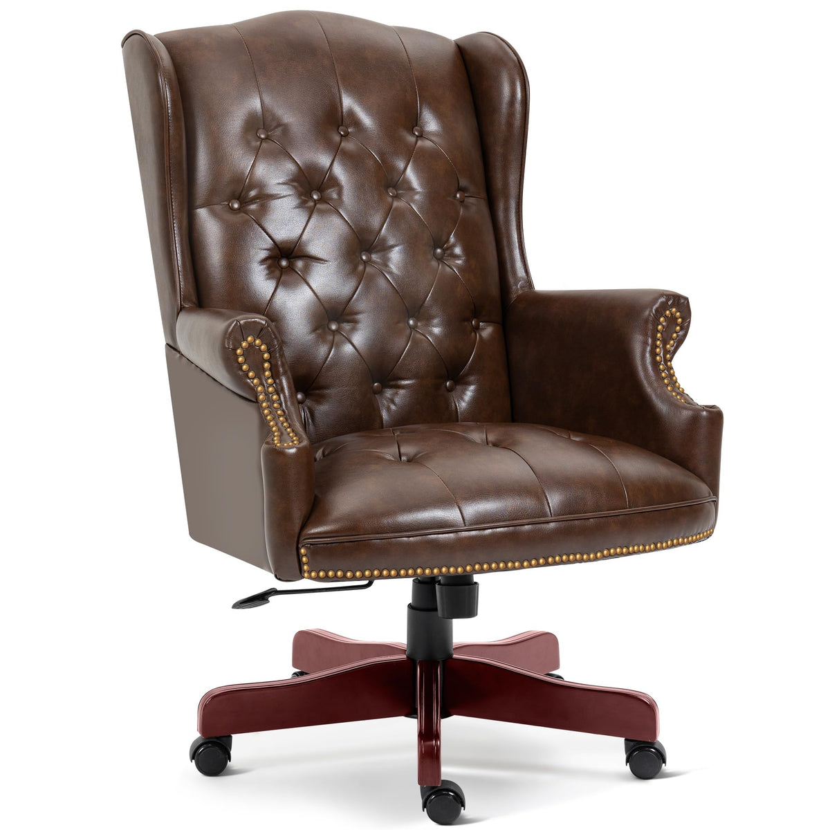Big and Tall Brown Faux Leather Executive Office Chair D8457