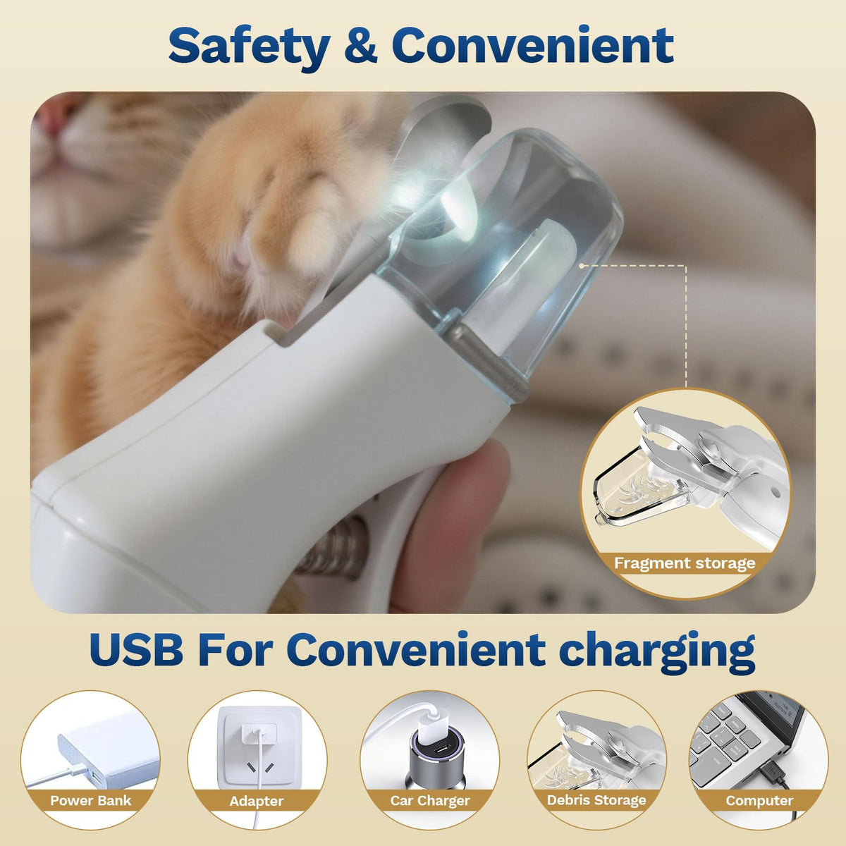 2-in-1 Dog & Cat Nail Clippers and Grinder C412