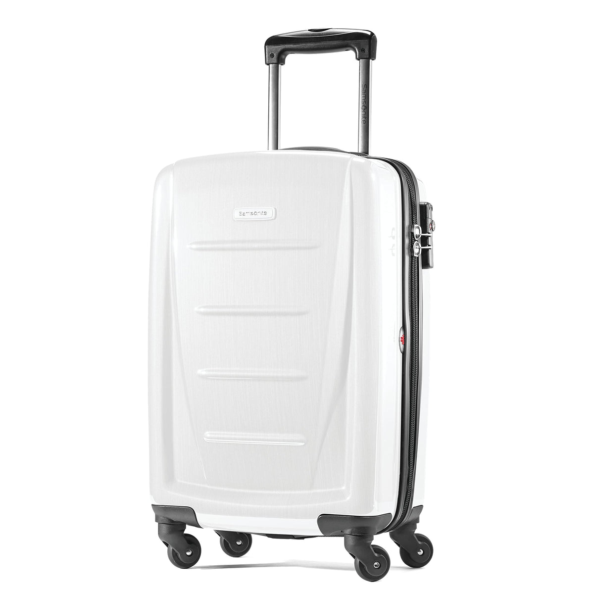 Hardside Luggage with Spinner Wheels, Carry-On 20-Inch, Brushed White J2106