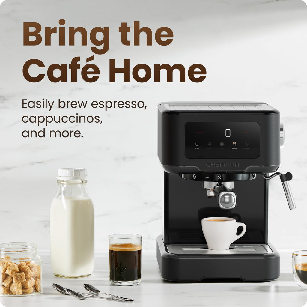 15 Bar Digital Espresso Machine with Steam Wand A80756