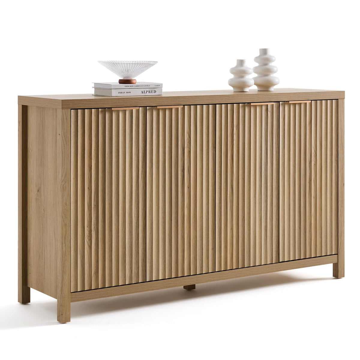 56" Golden Oak Buffet Cabinet C2219