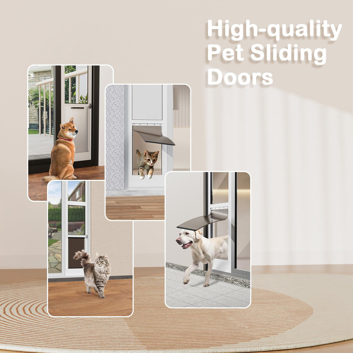 Adjustable Height Sliding Glass Door Dog Door L68911
