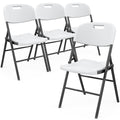 White 4 Pack Folding Chairs S65220