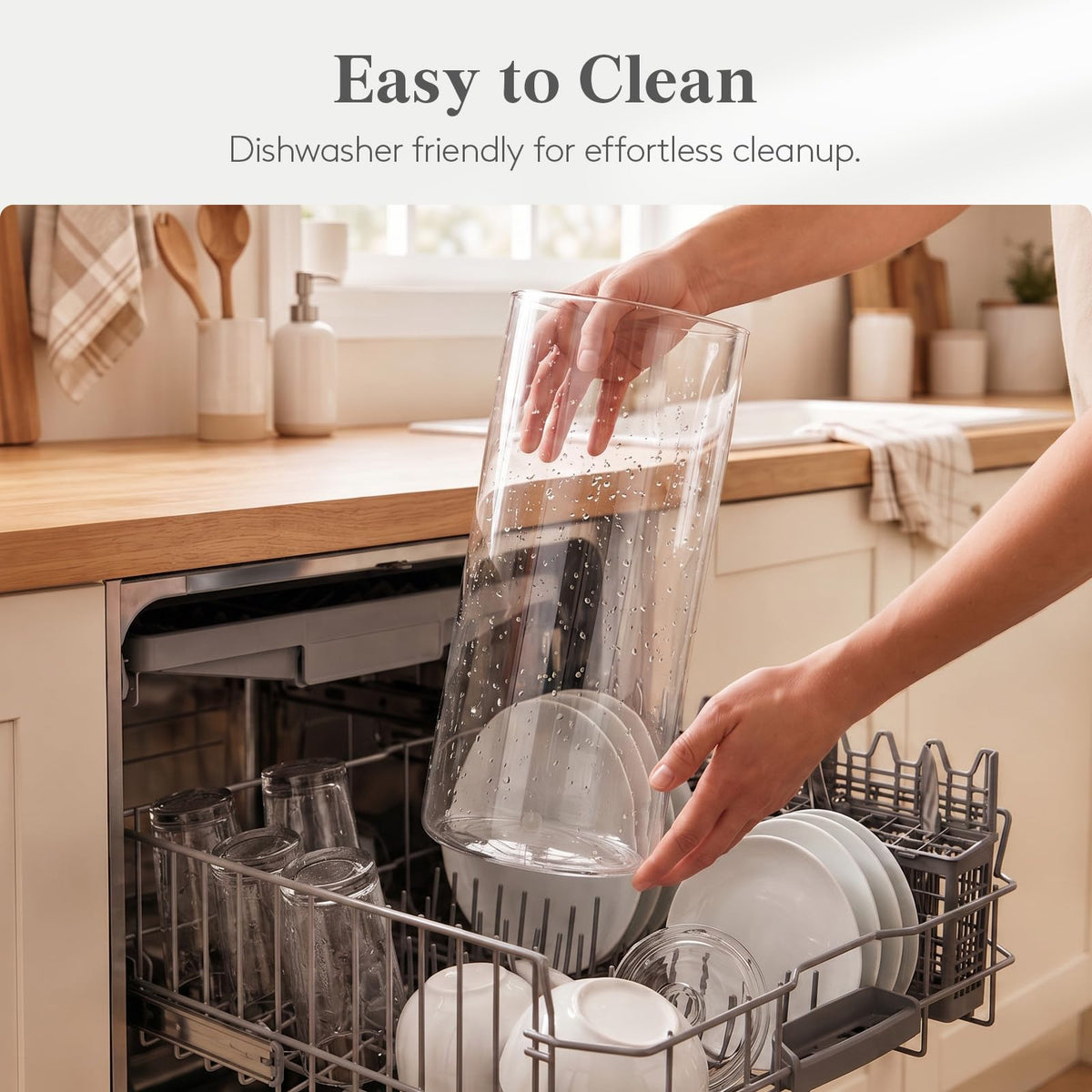 2 Gallon Glass Drink Dispenser with Wood Stand X69560