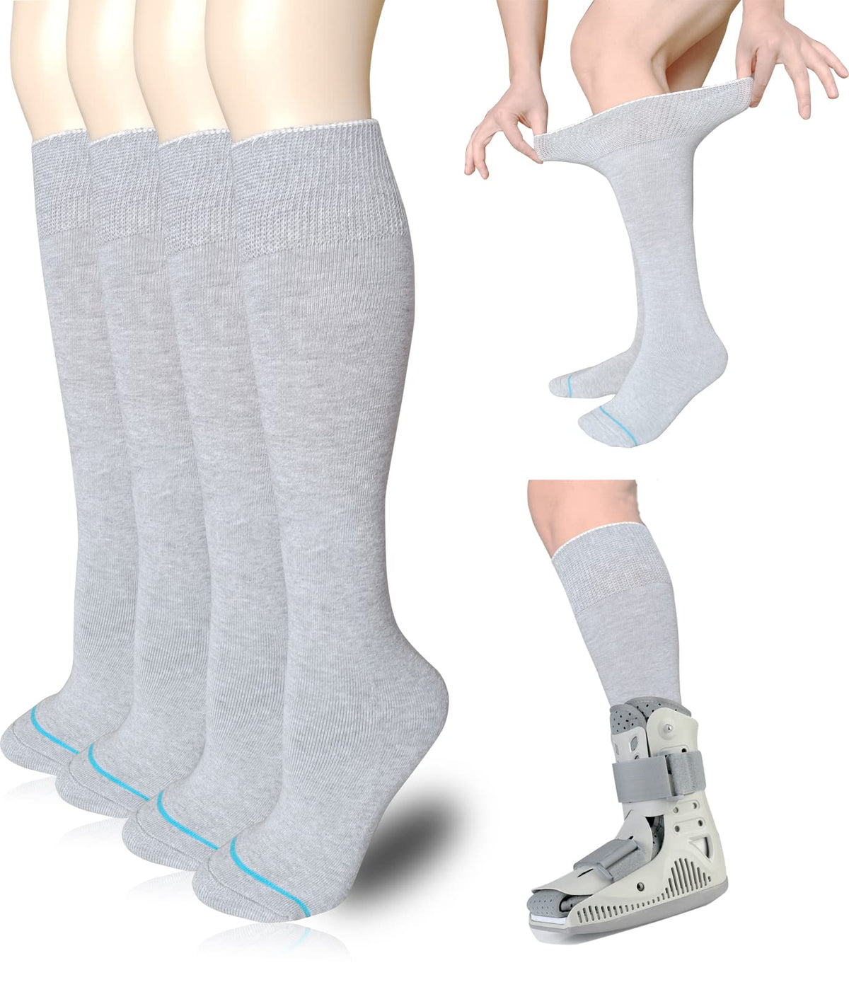 Grey Replacement Sock Liner for Walking Boots 4 Pair S6230