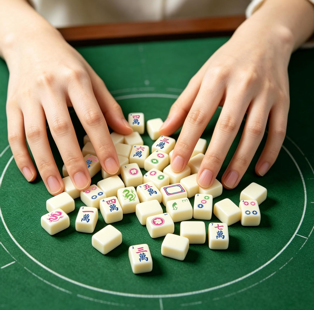 Mini Mahjong Set with 166 White Tiles N41330