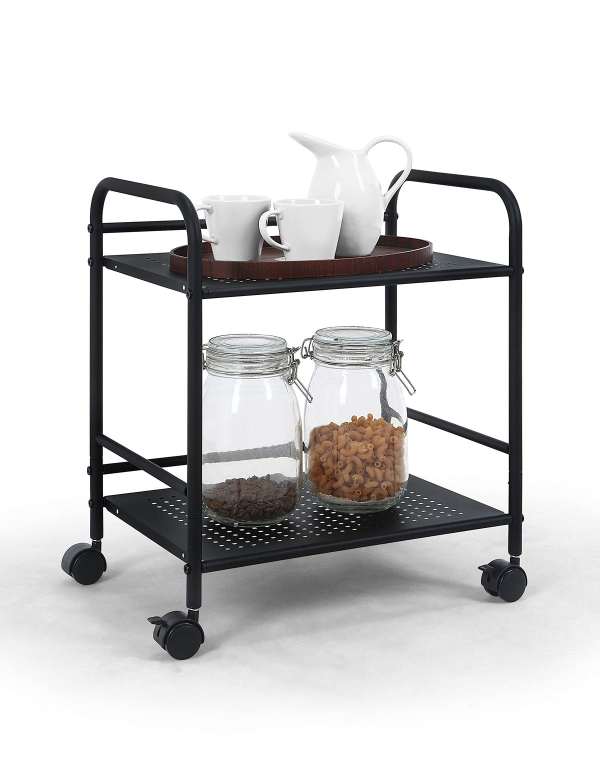 2-Tier Metal Rolling Utility Cart K75857