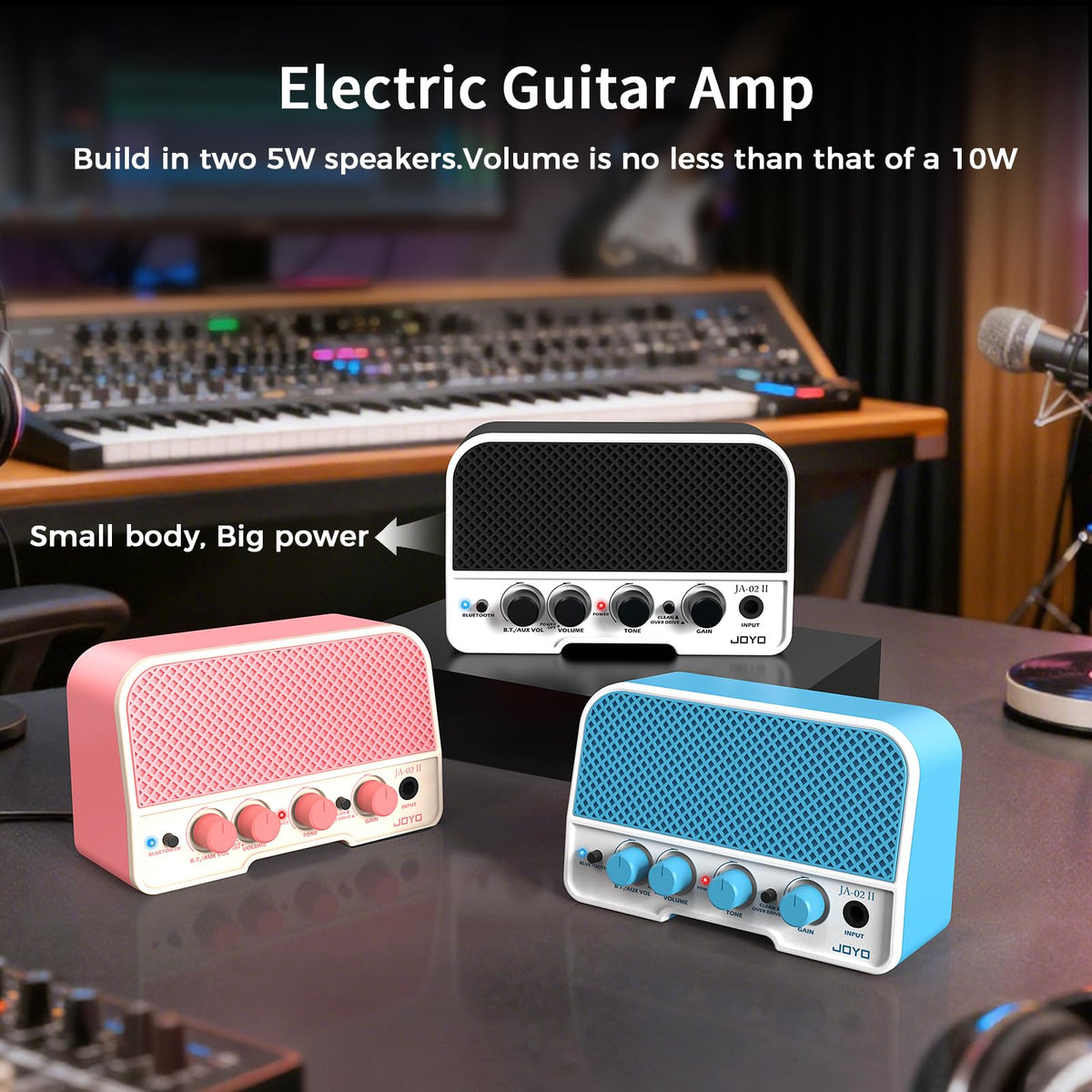 5W Portable Electric Guitar Practice Amplifier with Bluetooth I328005