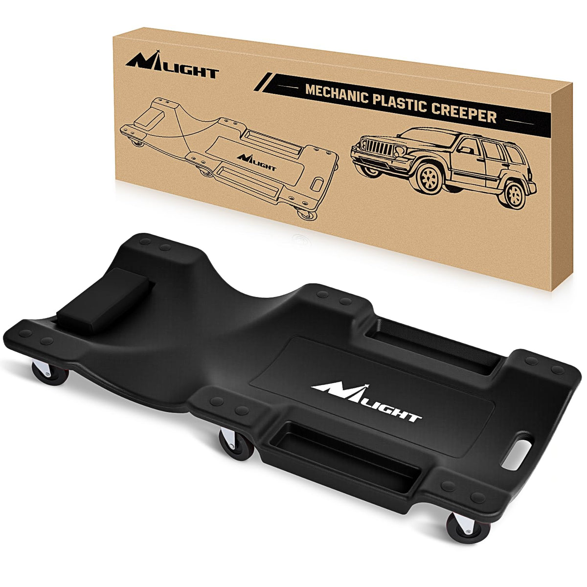 40" Mechanic Plastic Creeper with Padded Headrest Y9208