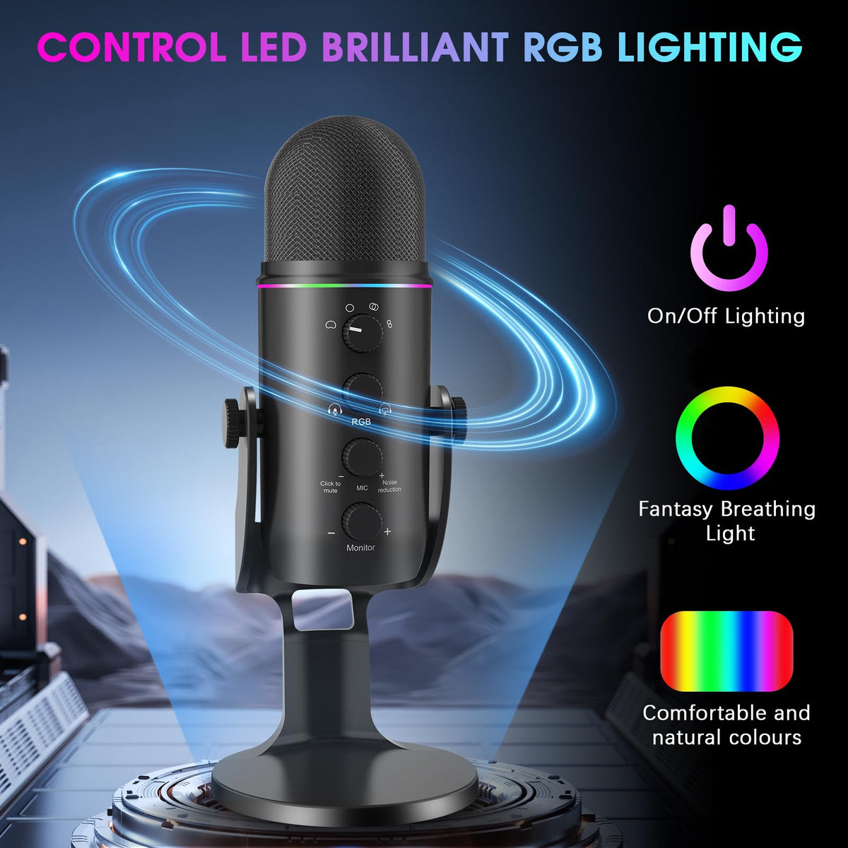 USB Multipurpose Condenser Microphone with 4 Recording Patterns R5259