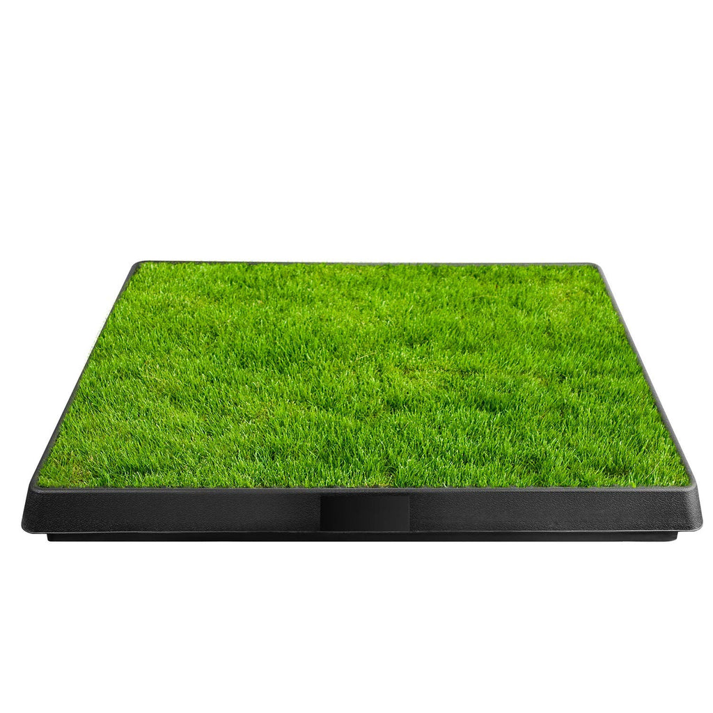 Artificial Grass Dog Potty Mat with Removable Waste Tray W592627