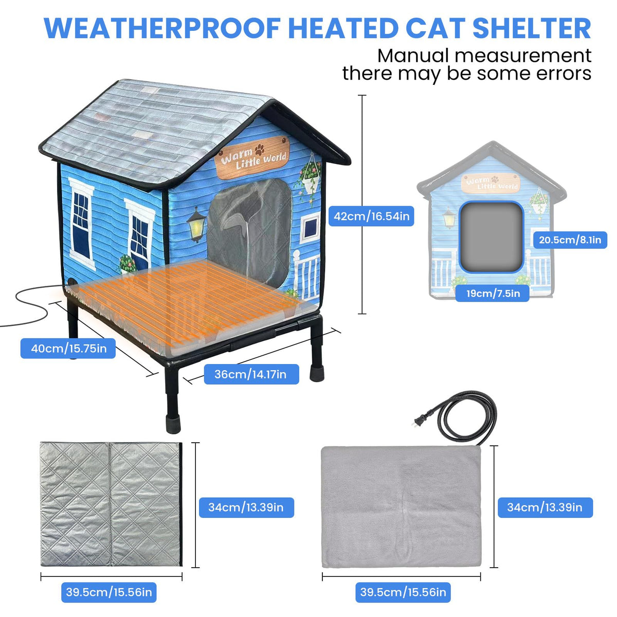 Heated Cat House with Dual Escape Doors L101690